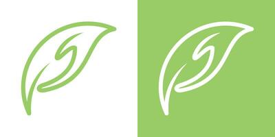Hand und Blatt Logo Design Symbol Vektor Illustration