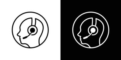 hörlurar audio logotyp design studio ikon vektor illustration