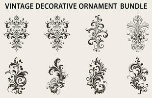 Jahrgang typografisch Design Element Vektor bündeln, einstellen von kalligraphisch Vektor dekorativ Ornament Element