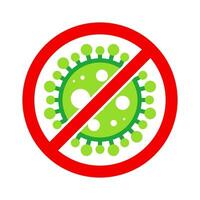 virus sluta cell stämpel. röd och grön vektor. epidemi varning symbol eller tecken, risk zon klistermärke. sjukdom begränsad zon. vektor