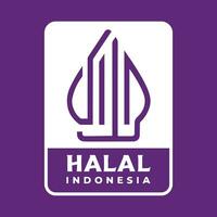 halal indonesien logotyp ny varumärke. indonesiska halal logotyp ommärkning vektor