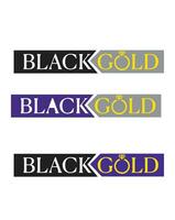 svart guld logotyp vektor