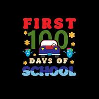 zuerst 100 Tage von Schule vektor