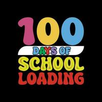 100 Tage von Schule Wird geladen vektor