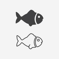 Fisch abstrakte Icon-Design-Logo-Vorlage, kreatives Vektorsymbol des Angelvereins oder Online-Shop. vektor