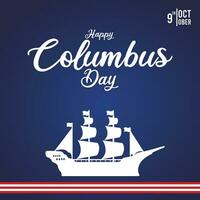 glücklich Kolumbus Tag Vektor