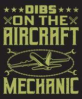 dibs auf das Flugzeug Mechaniker vektor