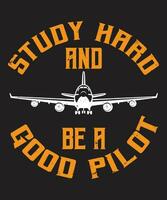 studie hård och vara en Bra pilot vektor