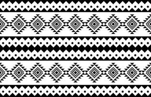 aztekisch nahtlos Muster. Teppich Textil- drucken Textur Stammes- Design, geometrisch Symbole zum Logo, Karten, Stoff dekorativ funktioniert. traditionell drucken Vektor Illustration. auf schwarz und Weiß Hintergrund.