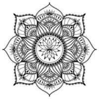 Mandala zum Henna, mehndi, Tätowierung, Dekoration, Färbung Buch. dekorativ runden Ornamente. ethnisch orientalisch kreisförmig Ornament Vektor. Anti-Stress Therapie Zeichnung vektor