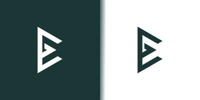 Brief e Logo Design Element Vektor mit modern Konzept