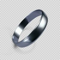 realistisch Ring von Weiß Gold oder Silber. 3d machen von Platin Ring. Vektor Illustration