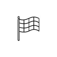 fotboll flagga linje stil ikon design vektor