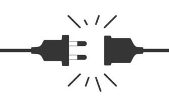 elektrisch Stecker und Steckdose nicht angeschlossen. Vektor