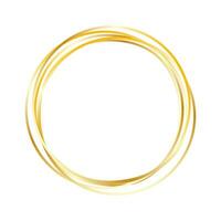 texturerad guld cirkel. skinande årgång runda ram. ringa form lyx stil. vektor