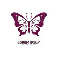 minimal und abstrakt Logo von Schmetterling Symbol Vektor Silhouette
