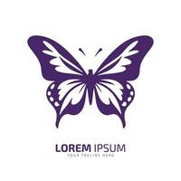 minimal und abstrakt Logo von Schmetterling Symbol Vektor Silhouette isoliert Design Kunst
