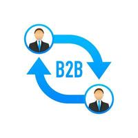 b2b försäljning person försäljning Produkter. företag till företag försäljning, b2b försäljning metod. vektor illustration