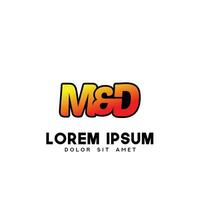 md Initiale Logo Design Vektor