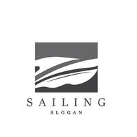 einfach Segelboot Logo Design, Symbol Vektor Vorlage