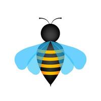 Honig fliegend Biene. Biene Symbol isoliert auf Weiß Hintergrund. Insekt vektor