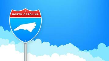 söder Carolina Karta på väg tecken. Välkommen till stat av söder carolina. vektor illustration