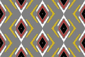 ethnische abstrakte ikat-kunst. nahtloses muster in stammes-, volksstickerei und mexikanischem stil. aztekischer geometrischer kunstornamentdruck.design für teppich, tapete, kleidung, verpackung, stoff, bezug, textil vektor