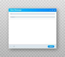 Email Vorlage. leer e Mail Browser Fenster. Mail Botschaft Netz Seite Vektor rahmen. Vektor Illustration