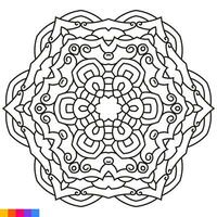 Mandala Kunst zum Färbung Buch. sauber dekorativ runden Ornament. orientalisch Muster, Vektor Illustration Färbung Buch Buchseite. kreisförmig Muster im bilden von Mandala zum Henna, mehndi, Tätowierung, Dekoration.