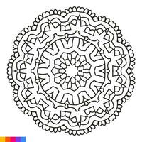 mandala konst för färg bok. rena dekorativ runda prydnad. orientalisk mönster, vektor illustration färg bok sida. cirkulär mönster i form av mandala för henna, mehndi, tatuering, dekoration.