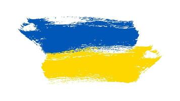 ukrainische Nationalflagge im Grunge-Stil vektor