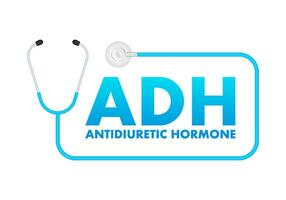 adh Antidiuretikum Hormon Akronym, Konzept Hintergrund. Antidiuretikum Hormon zum Konzept Design. vektor