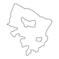 Yevlakh Kreis Karte, administrative Aufteilung von Aserbaidschan. vektor