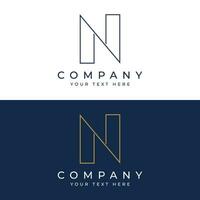 Logo Design zum das Initiale Brief n mit einzigartig und kreativ Geometrie. Logo zum Geschäft, Marke, Geschäft Karte oder Identität. vektor