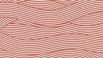 röd pasta spaghetti textur. vågig geometrisk linje bakgrund vektor