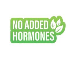Nej hormon, bra design för några syften. naturlig produkt. friska färsk näring. vektor stock illustration.