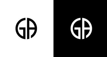 ga Brief Logo Design ist modern und elegant. geeignet zum irgendein Unternehmen oder Marke Name mit es ist Initialen. vektor