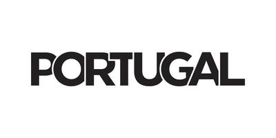 portugal emblem. de design funktioner en geometrisk stil, vektor illustration med djärv typografi i en modern font. de grafisk slogan text.