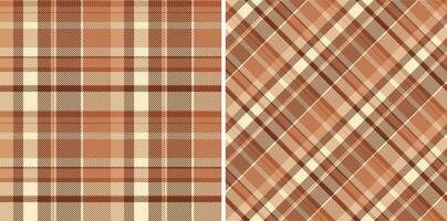 nahtlos Vektor Textur von Stoff Textil- Tartan mit ein Plaid prüfen Hintergrund Muster.