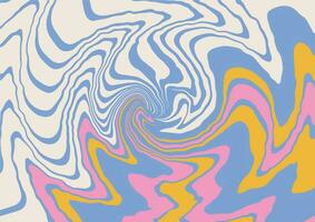 abstrakt op-art trippy bakgrund med skev pastell rader. psychedelic illusion platt vektor illustration.