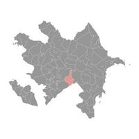 beylagan distrikt Karta, administrativ division av azerbajdzjan. vektor