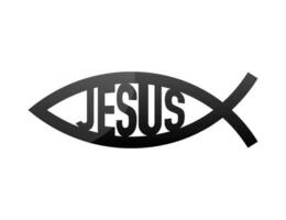 kristen symbol ichthys, Jesus fisk. vektor stock illustration