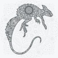 Reptilien-Mandala. Vintage dekorative Elemente. Vektor-Illustration. vektor