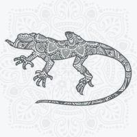 reptil mandala. vintage dekorativa element. vektor illustration.