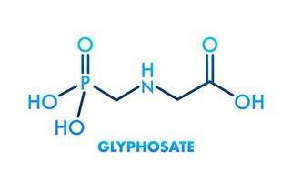 Glyphosat Formel. Glyphosat Herbizid Molekül. Vektor Illustration.