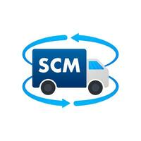 scm Symbol. einfach kreativ Element. Symbol mit scm vektor