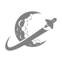Plats planet ikon logotyp design vektor