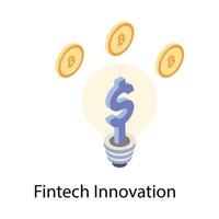 Fintech-Innovationskonzepte vektor