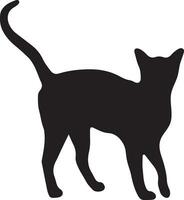 kuscheln Katze Silhouette oder Vektor Datei