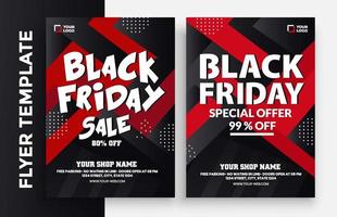 Black Friday Sale Flyer Design mit Luftballons und Konfetti vektor